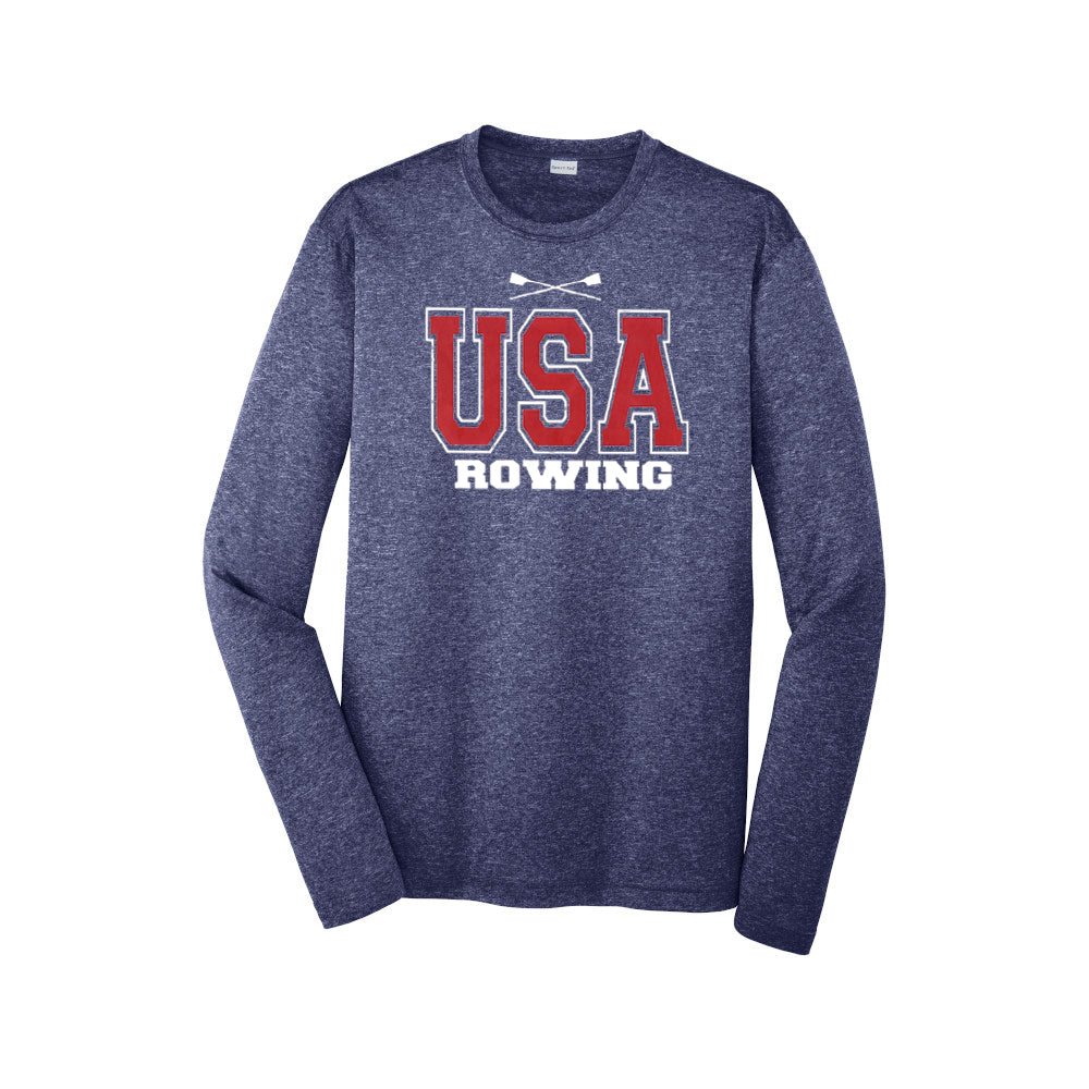 Performance Long Sleeve USA Rowing Heather Navy – The Rowing Catalog