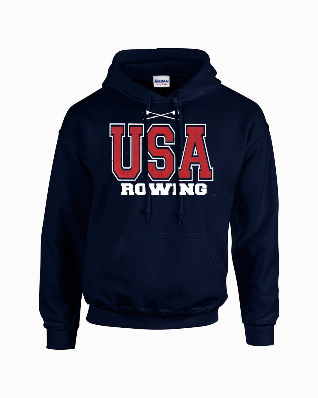 USA Rowing Hoodie Full Front Navy
